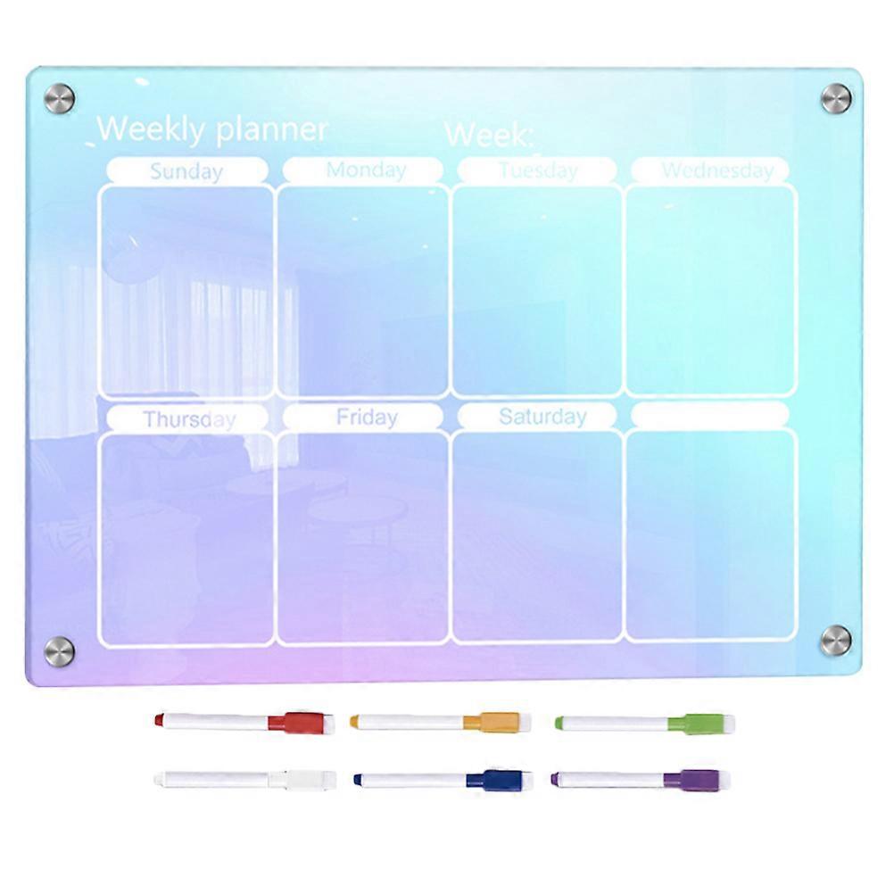 Weekly Schedule Notepad 1 Set Erasable acrylic For Home Decoration Effective Writing Board For Reminders