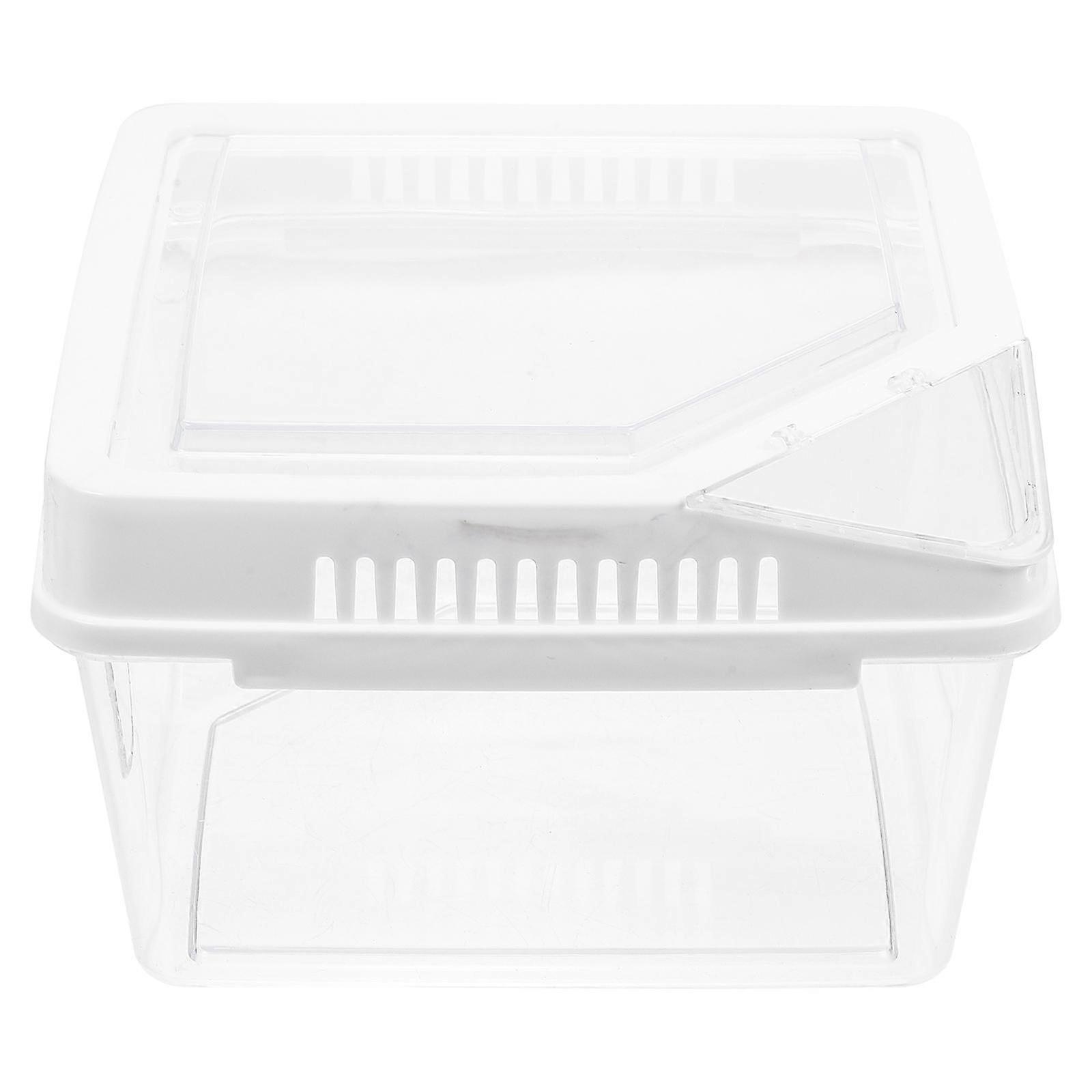 White Plastic Breeding Box for Pet Use with Ventilation Holes 7.87x4.72x4.72 Inches