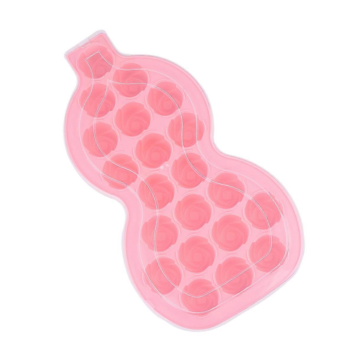Sturdy Pink Silicone Ice Cube Mold for Easy Demolding and Cleaning, Ideal for Ice and Chocolate Making, 21 Slots