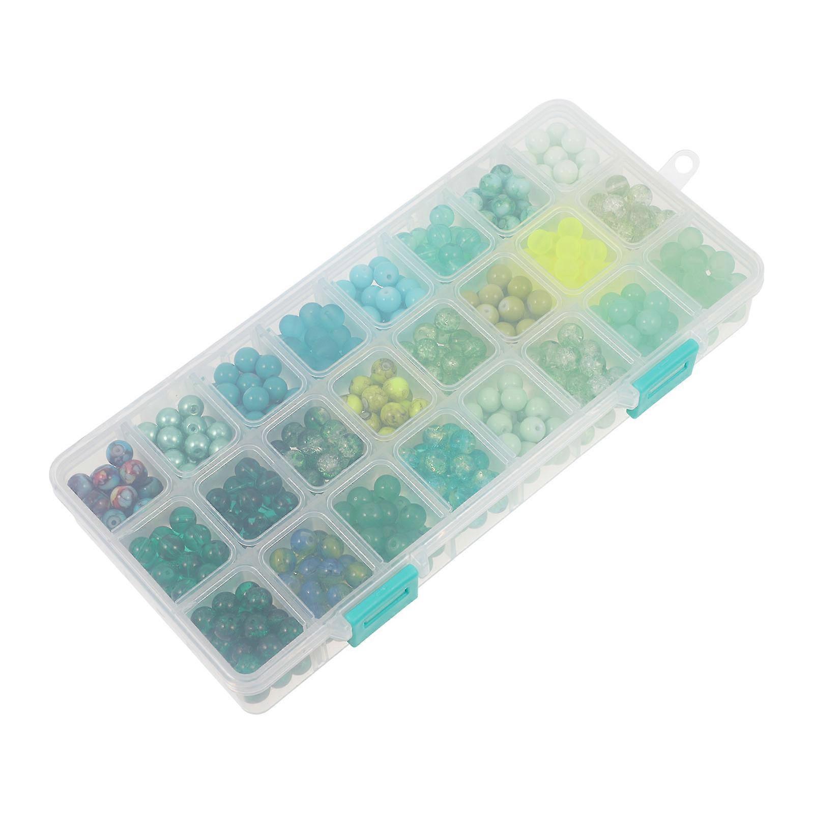 1 Box of Simple Round Glass Beads Decorative Loose Beads DIY Jewelry Spacer Beads