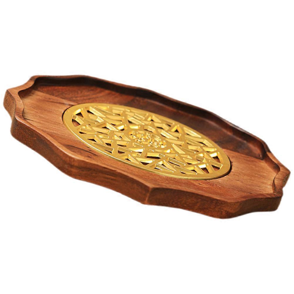 Wooden Tea Tray for Storage Use Brown Color and Easy to Clean 1 Piece