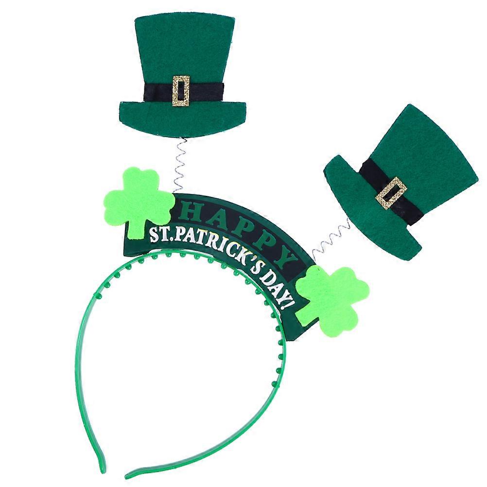 St Patricks Day Accessorie Shamrock Shape Headband For Hair Decoration Green Color Design 1Pack