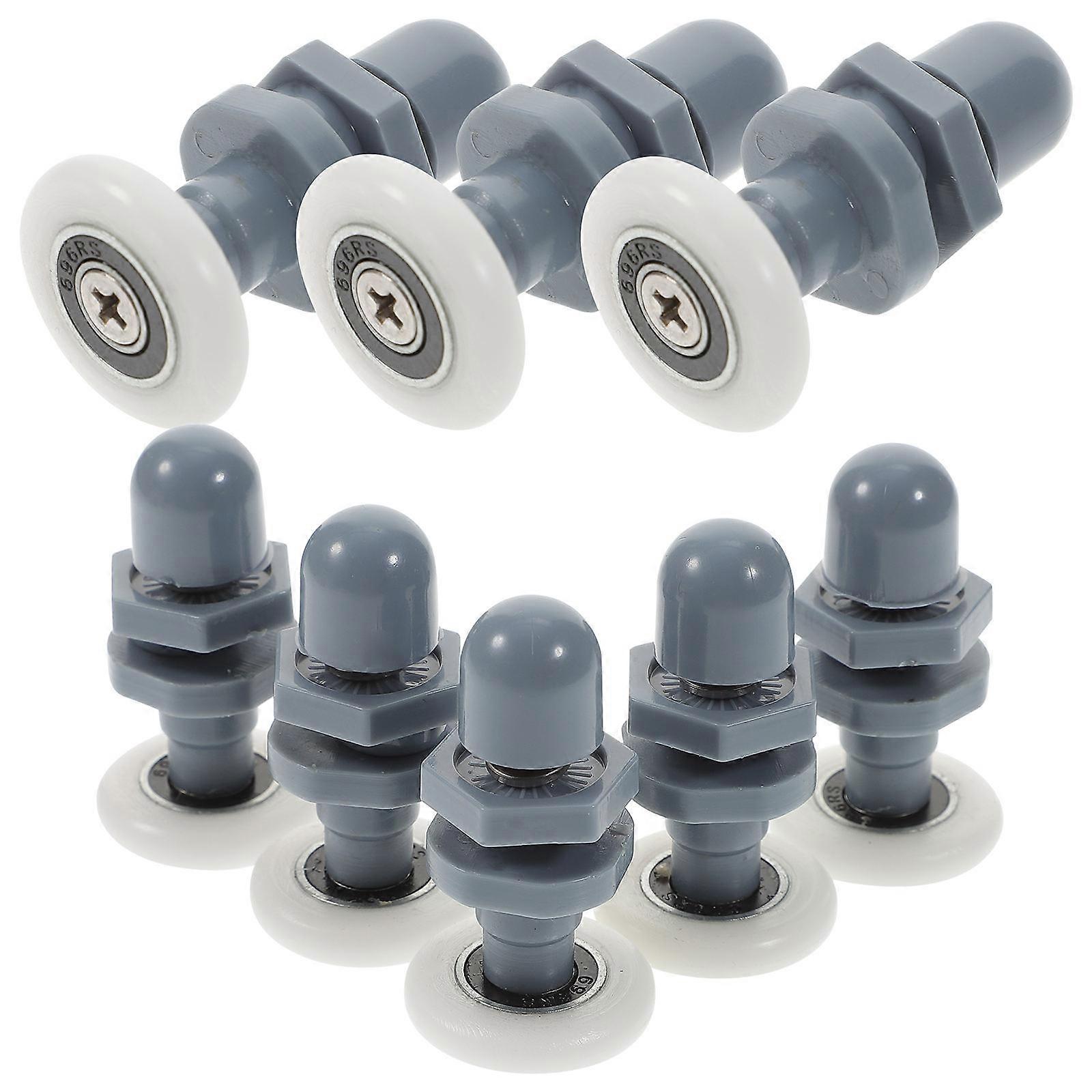 8pcs Replacement Shower Door Rollers for Glass Sliding Doors – High Strength Frame, Smooth Sliding, Compatible with Shower Enclosures and Cabinets