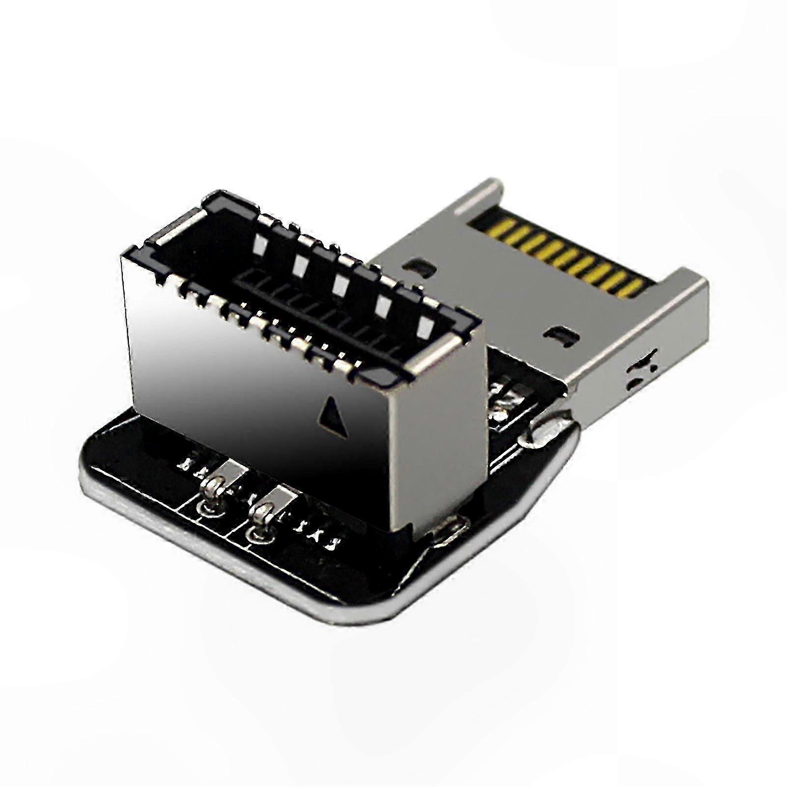 USB 3.1 Type-E 90 Degree Internal Connector for Desktop, Easy Plug and Play Installation Header Adapter