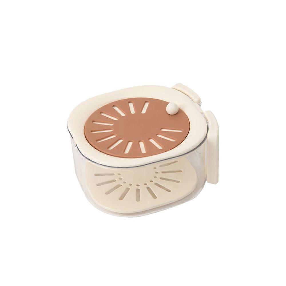 1pcs Multi functional fruit cleaning bowl with durable pink or coffee colored fruit drainage container basket, suitable for home cooking and storage.