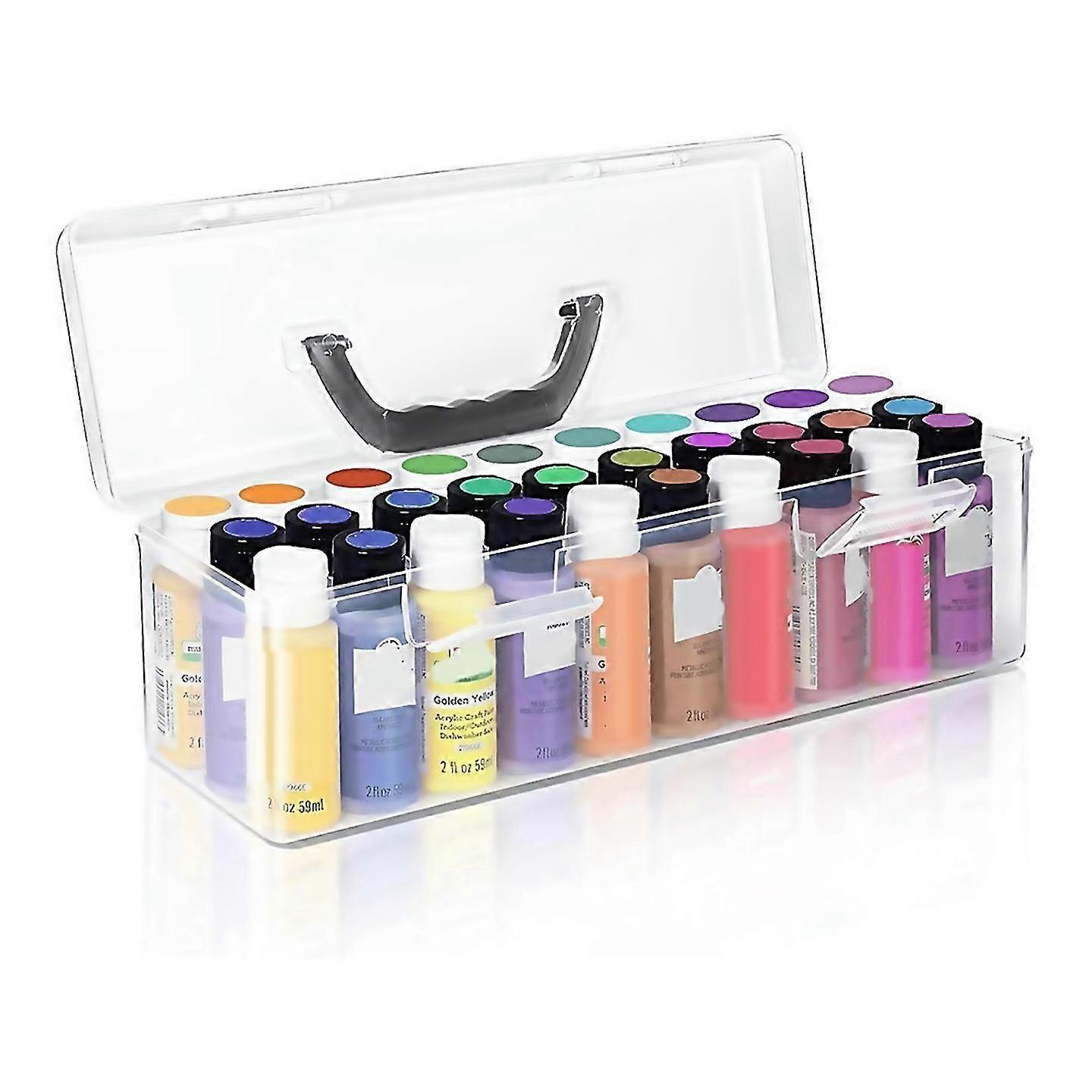 For 30 Bottle Capacity Acrylic Paint Storage Box