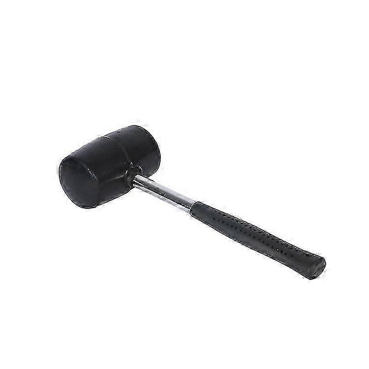 Black Rubber Hammer/mallet, Double Sided Rubber Hammer Rubber Mallet, With Fiberglass Handle Perfect For Marble Tiling, Flooring Installation
