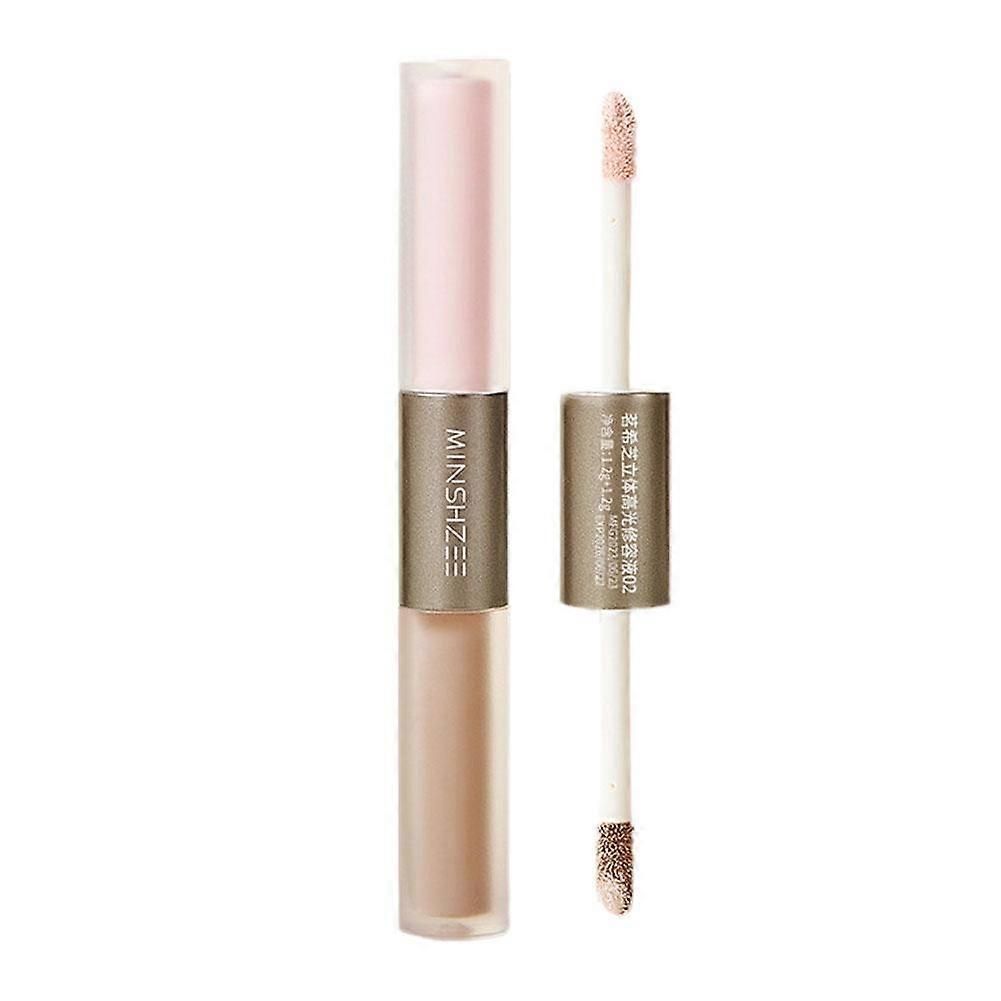 In 1 Double Head Face Contour Highlighter Liquid Nose Side Shadow Face Shiny