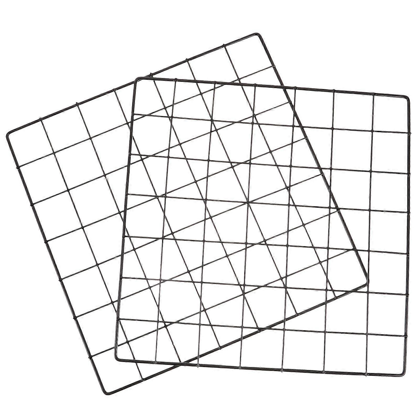 2pcs Grid Photo Wall Grid Wall Organizer Square Iron Wall Grid Board Wire Wall Grid