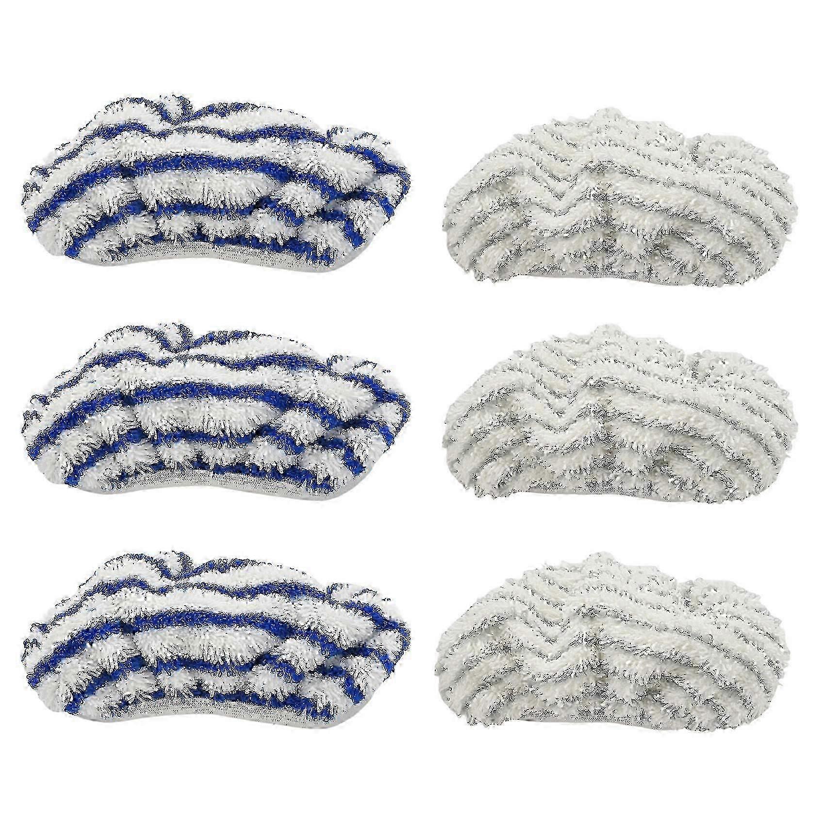 6 Pcs Microfibre Cloth Pads Replacement For Rowenta Clean&steam Zr005801 Cleaner Accessory,washable