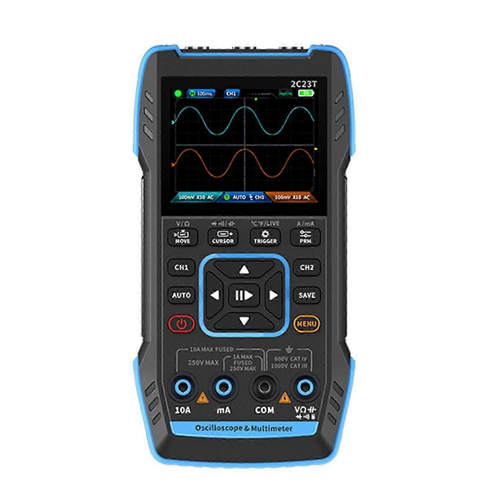 Fnirsi 3 in1 Handheld 2ch Digital-Oszilloskop-Multimeter-Signalgenerator Fl ft