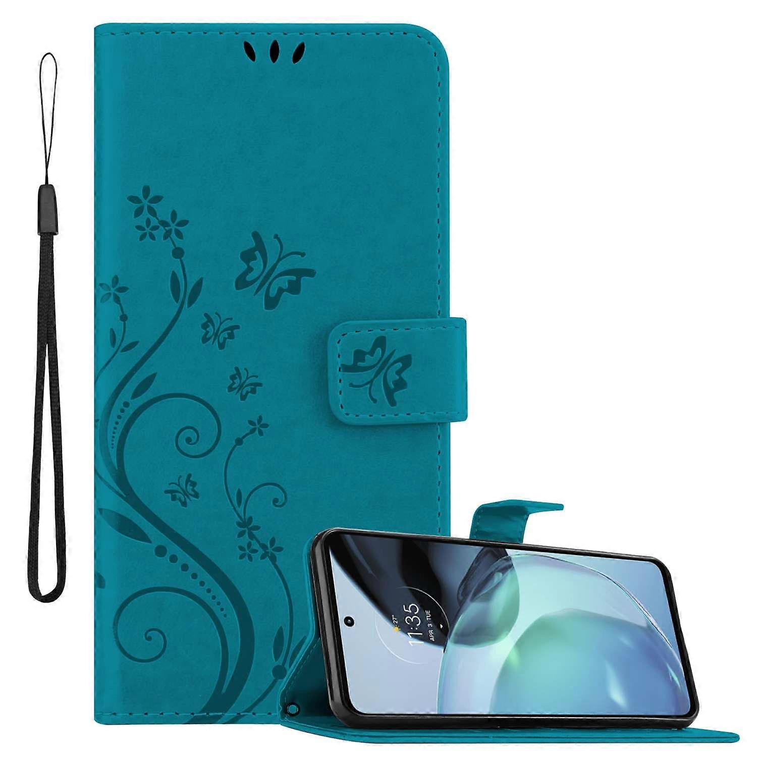 Motorola MOTO G72 Protective Case - with Floral Pattern and Card Slot