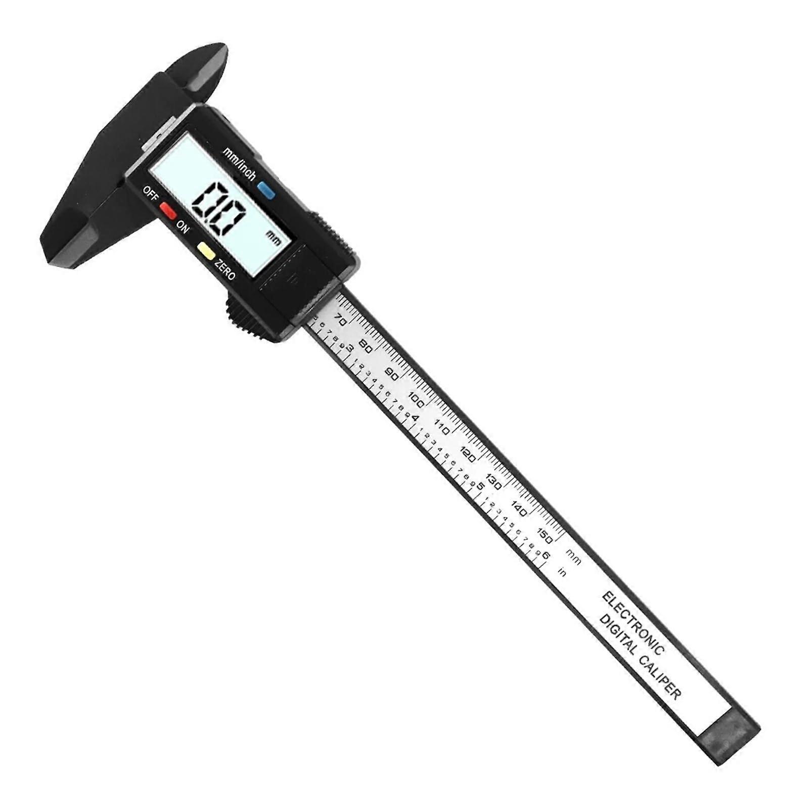 100mm 150mm LCD Digital Vernier Caliper Micrometer Measuring Tool 6 Inch Black Easy to Use Accurate Measurements