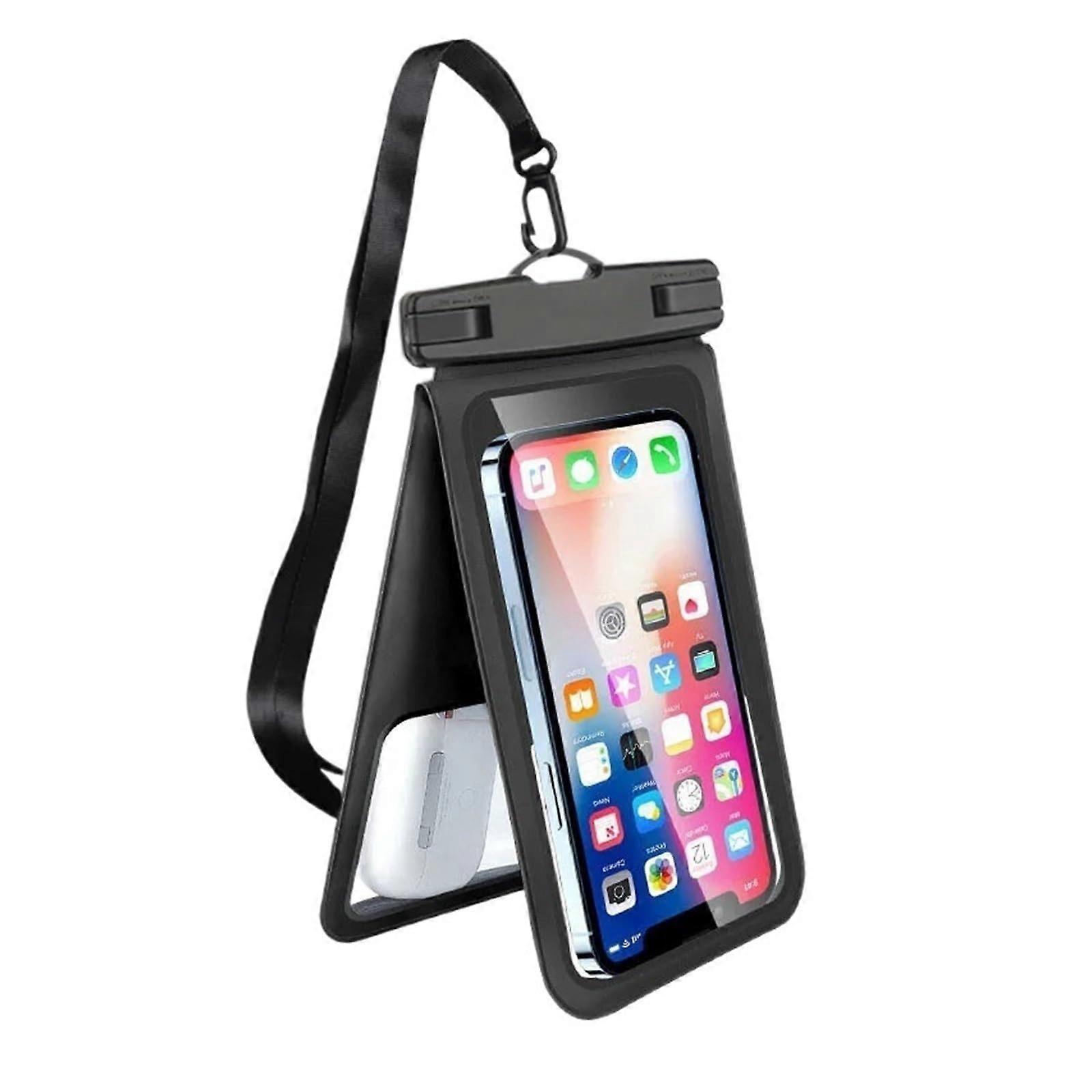 Swimming Dry Bag Waterproof Cellphone Pouch for Beach Pool Boating Kayaking PVC Floating Black 10L