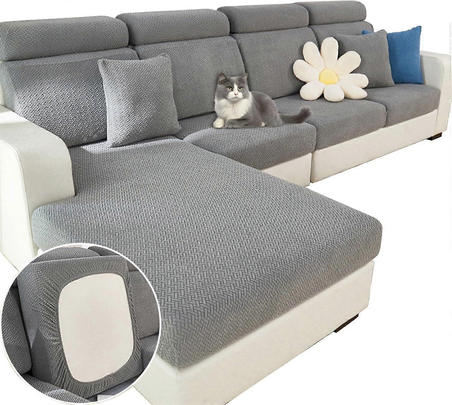 Sofa cushion covers, Sectional sofa covers, L-shaped and modular seating stretch