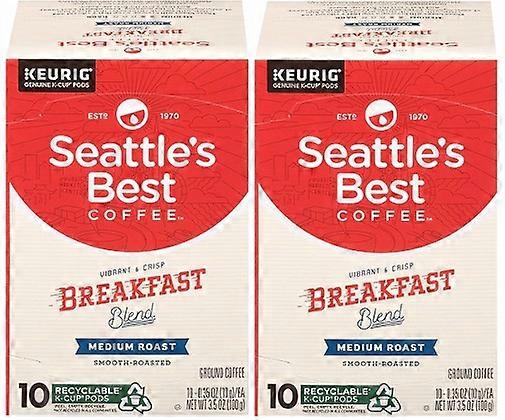 Seattle's Best Breakfast Blend Medium Roast K Cup Coffee Pods 2 Pack