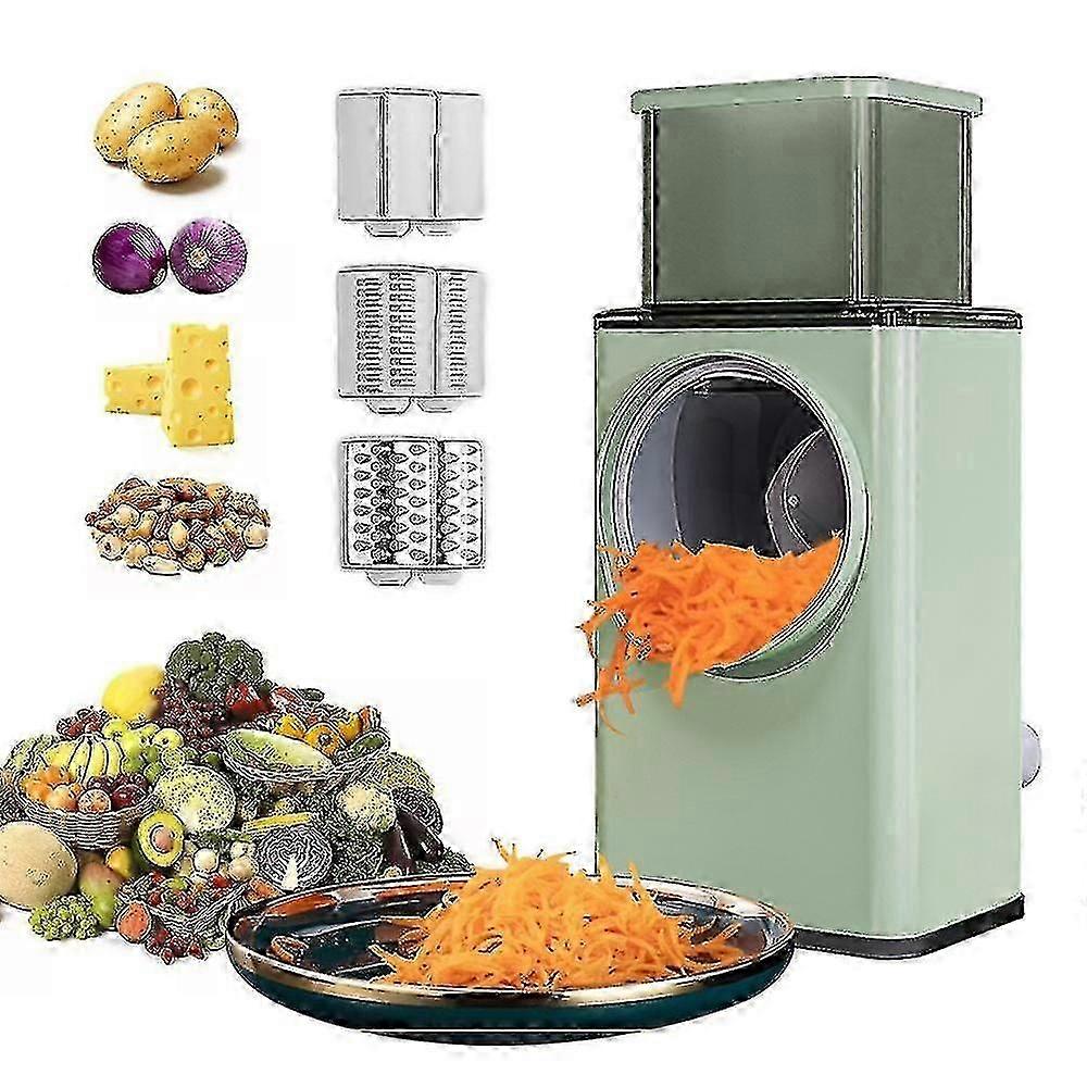 Multifunctional Vegetable Cutter Chopper Rotary Cheese Grater 3-in-1 Shredder Slicer Grinder Salad