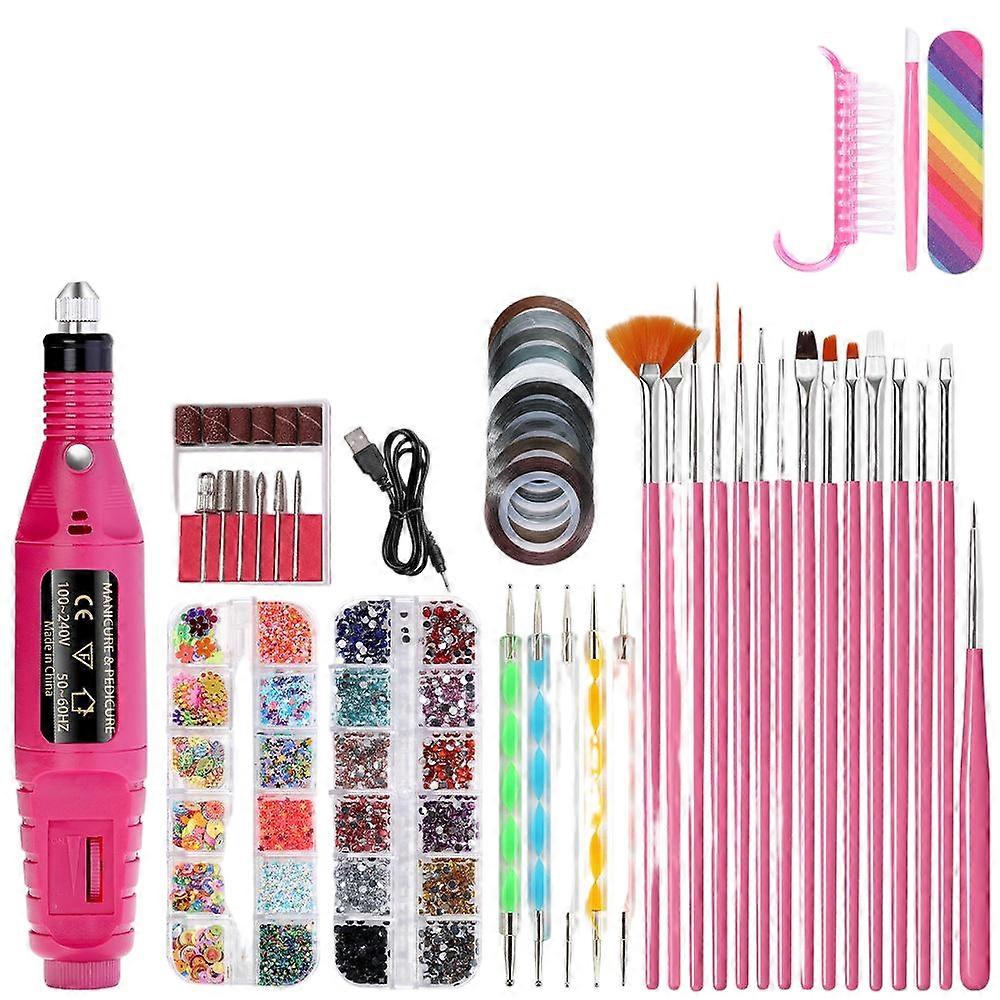 Nail art tool set, including multiple tools to meet different nail art needs