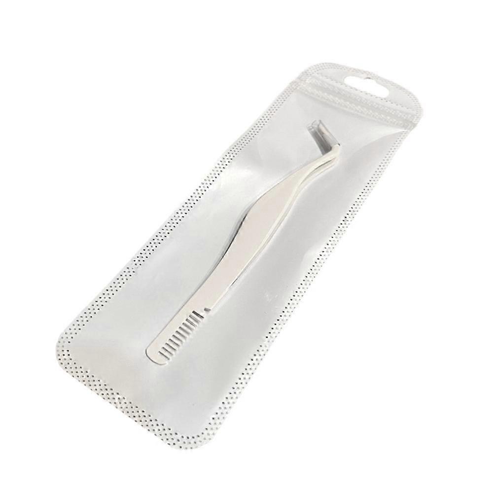 Sturdy Steel Eyelash Tweezers, Curved Design for Perfect Eye Contour