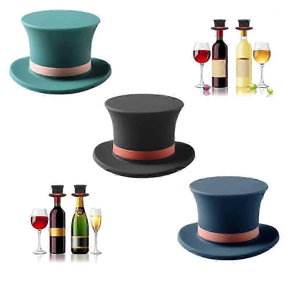 3PCS Silicone Bottle Stopper for Wine Bottle Funny and Reusable , W...