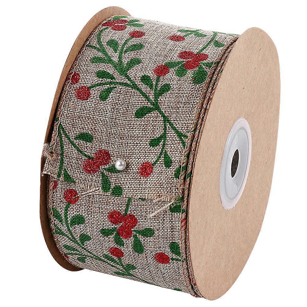 Christmas Ribbon Meter   High Density, Fade Resistant, Floral Pattern for Wrapping, Tree Decoration, and Festive Craft Projects