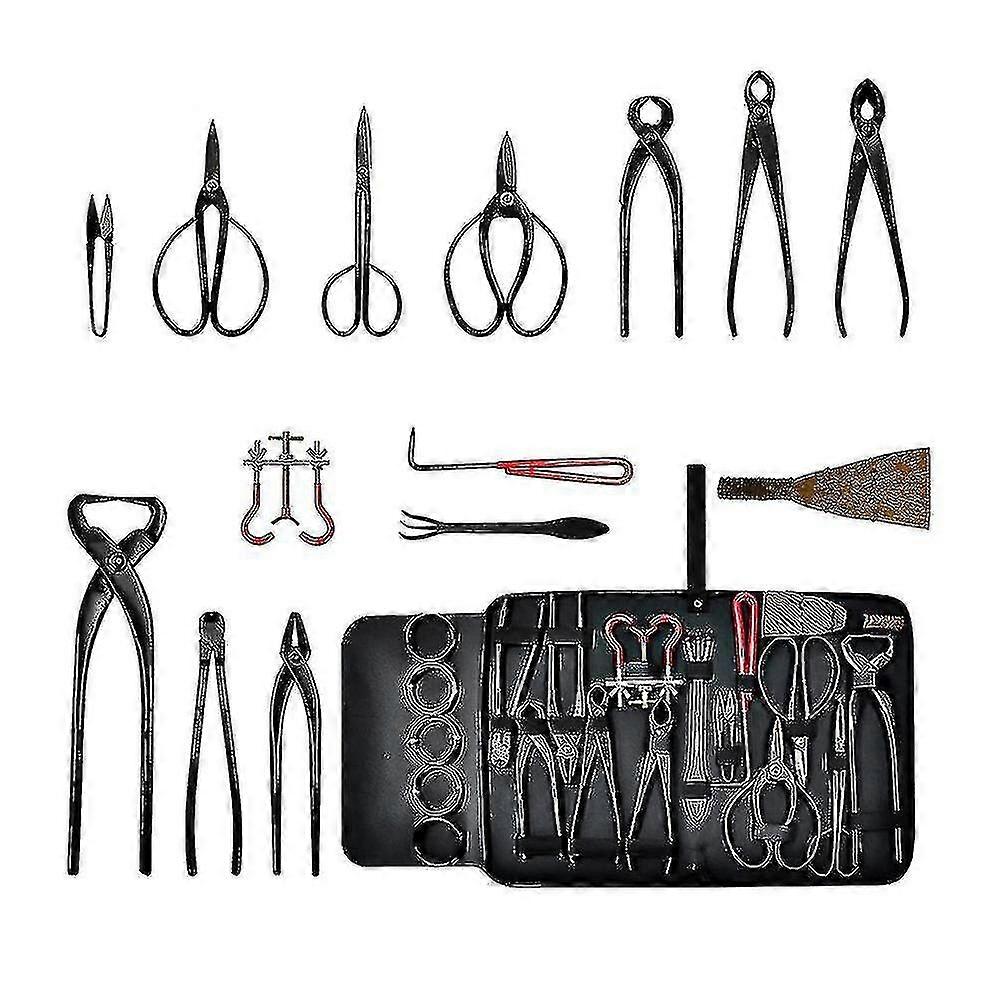 16Pcs gardening bonsai pruning tool set for home garden practical hardware tool set with storage bag
