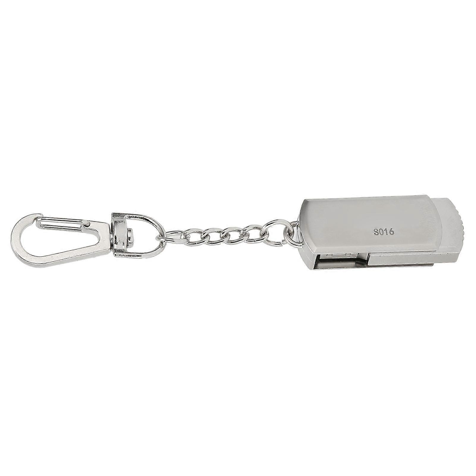 Rotating U Disk S016 4GB Zinc Alloy Silver High Speed Flash Drive