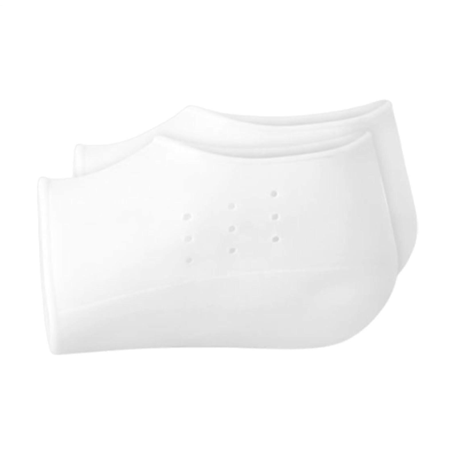 Height Increase Shoe Insoles Half Height Increasing Heel Protector Pads Elastic Lifting Shoe Pads Unisex White Model B