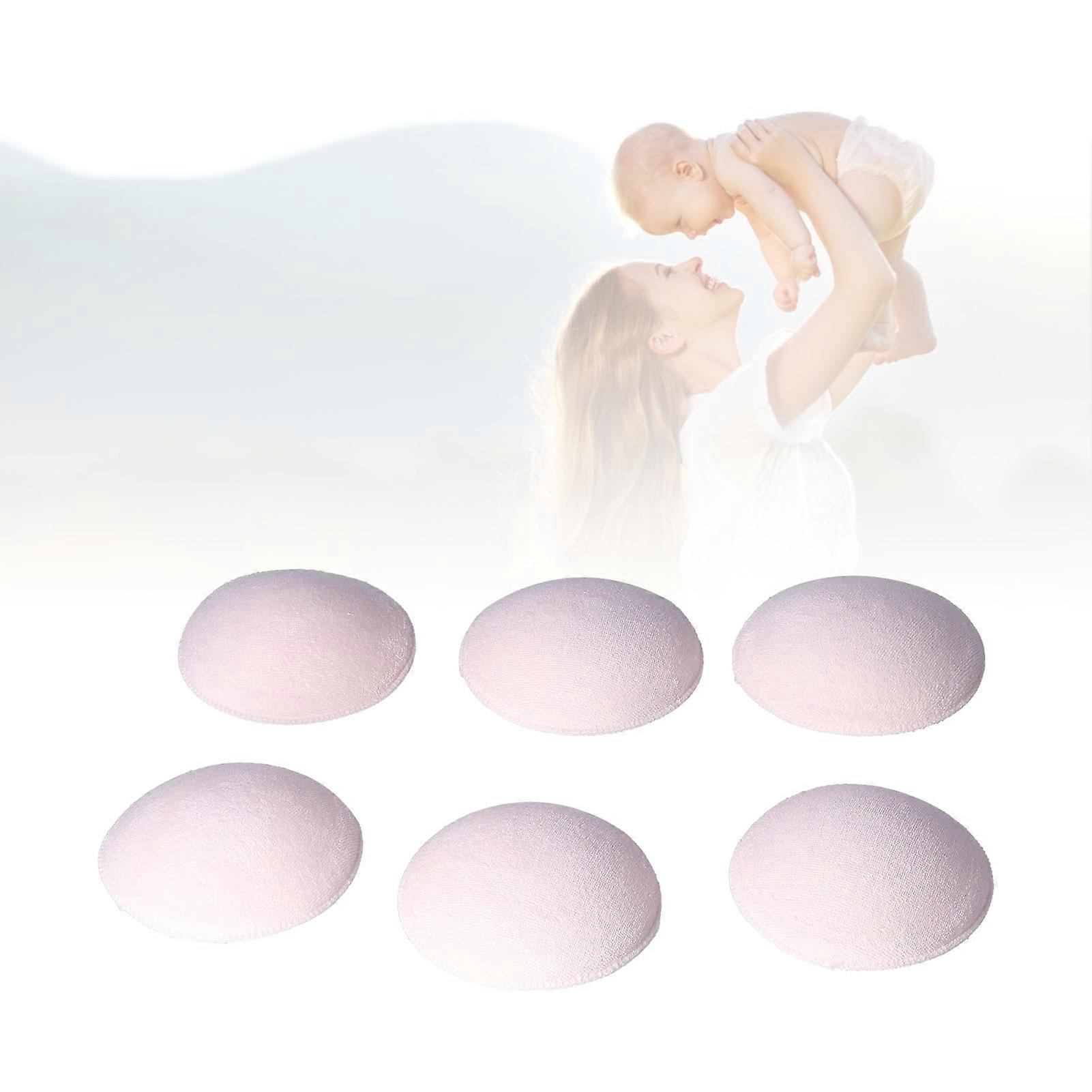 6pcs Washable Cotton Breast Pads 12cm Soft Absorbent Nursing