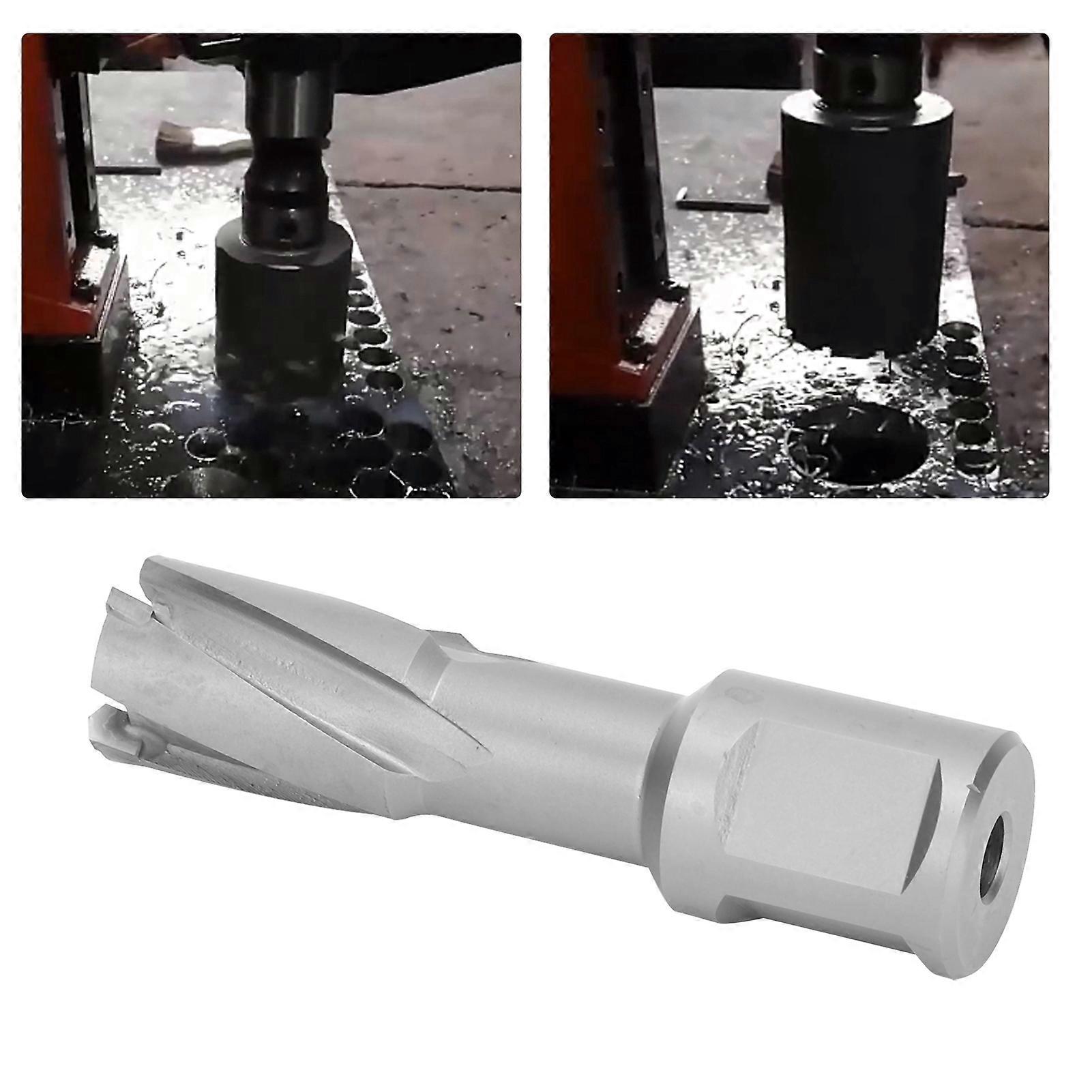 Hole Opener TCT Flat Shank Hollow Annular Core Drill Bit Cutter Tool Manual Hardware17x35mm 