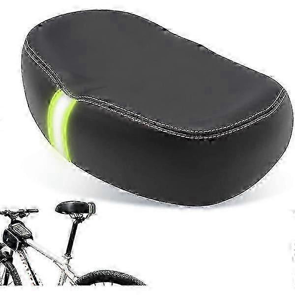 Noseless comfortable wide bicycle saddle with memory foam padded cuz