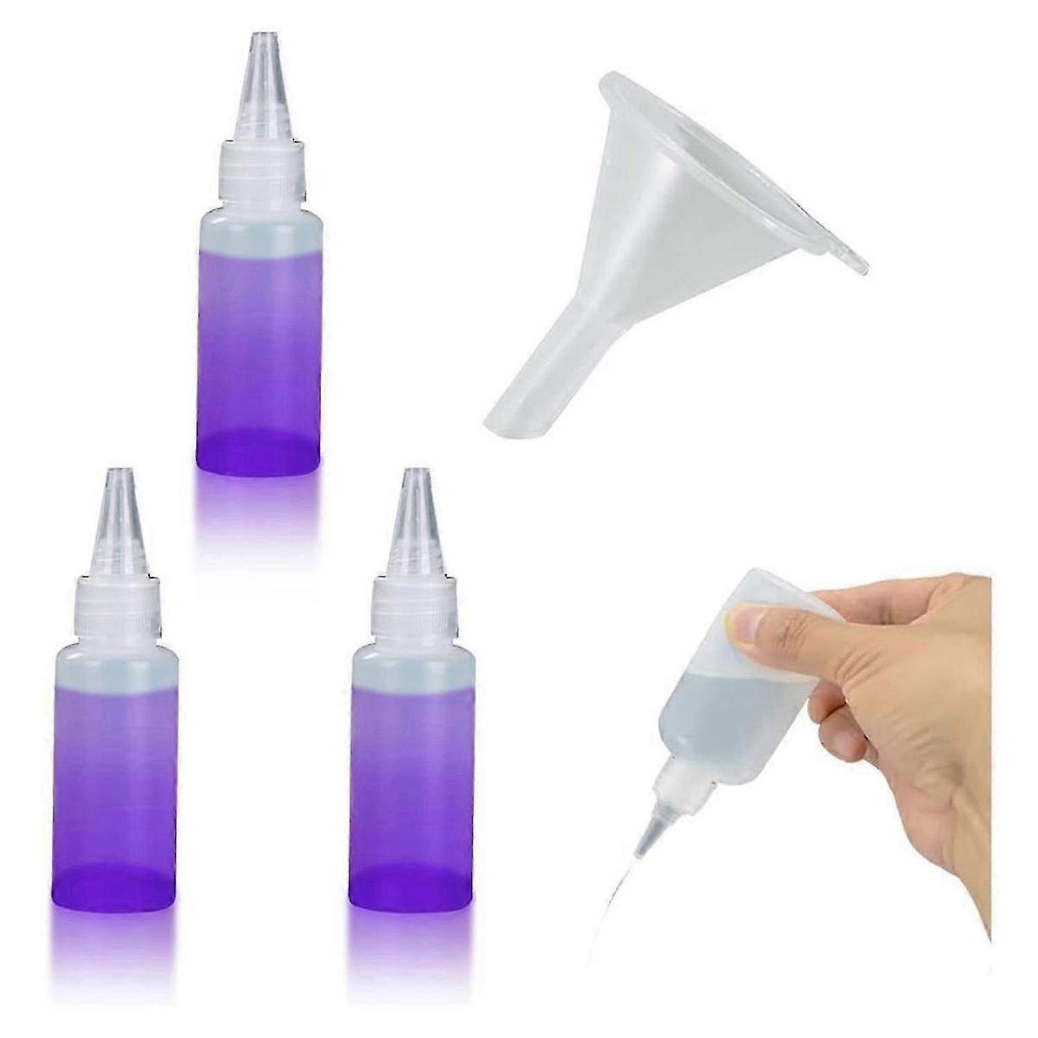 Applicator Bottle 1oz/30ml Needle Tip Squeeze Bottle Precision Applicator Bottle with Funnel for Project DIY