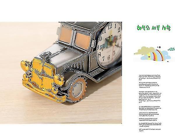 Classic Car Alarm Clock Retro Fashion Vintage Digital Pointer Plastic Desk Alarm Clock