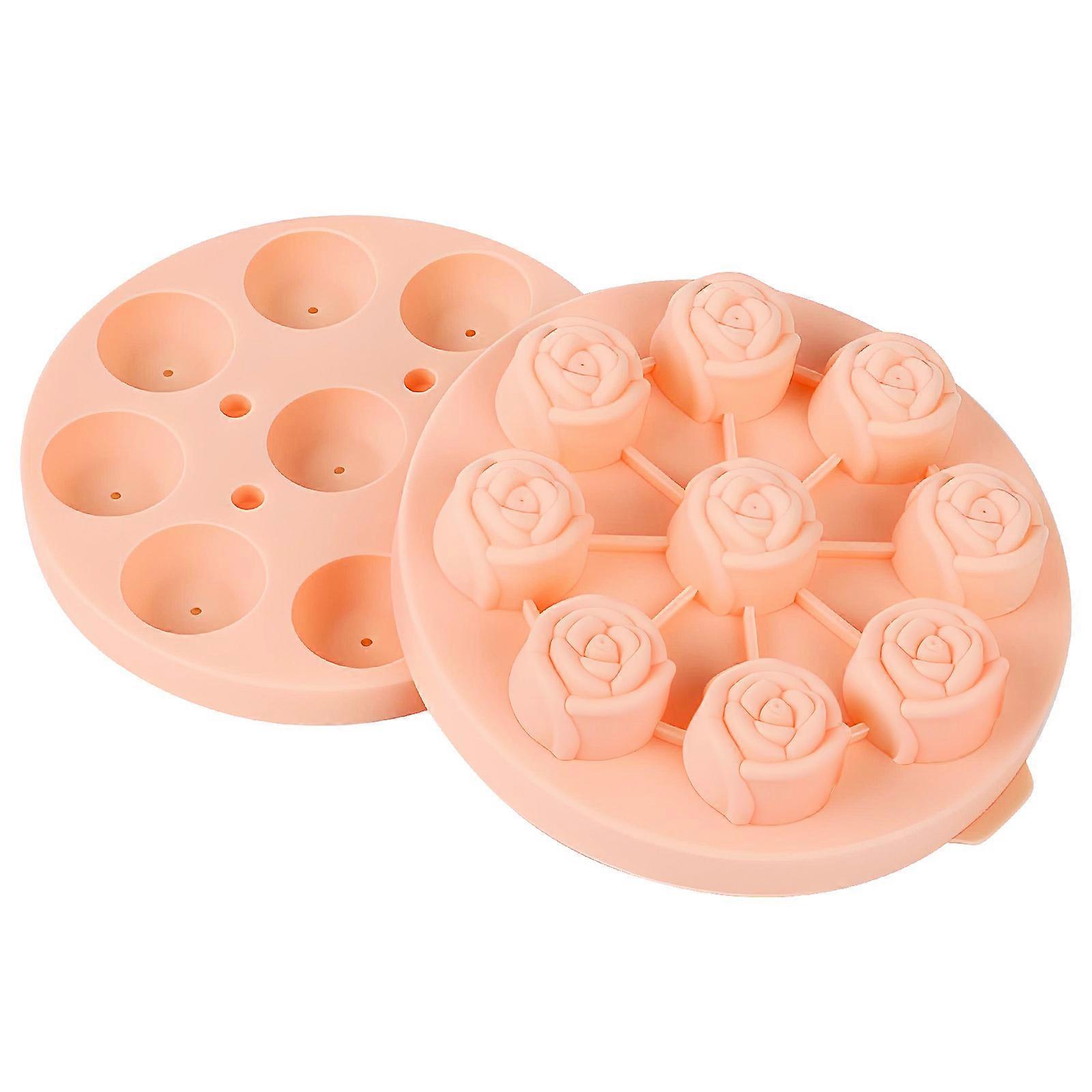 1 Pieces 3D Rose Ice Mold,Flower Ice Cube Trays Rose Silicone Mold
