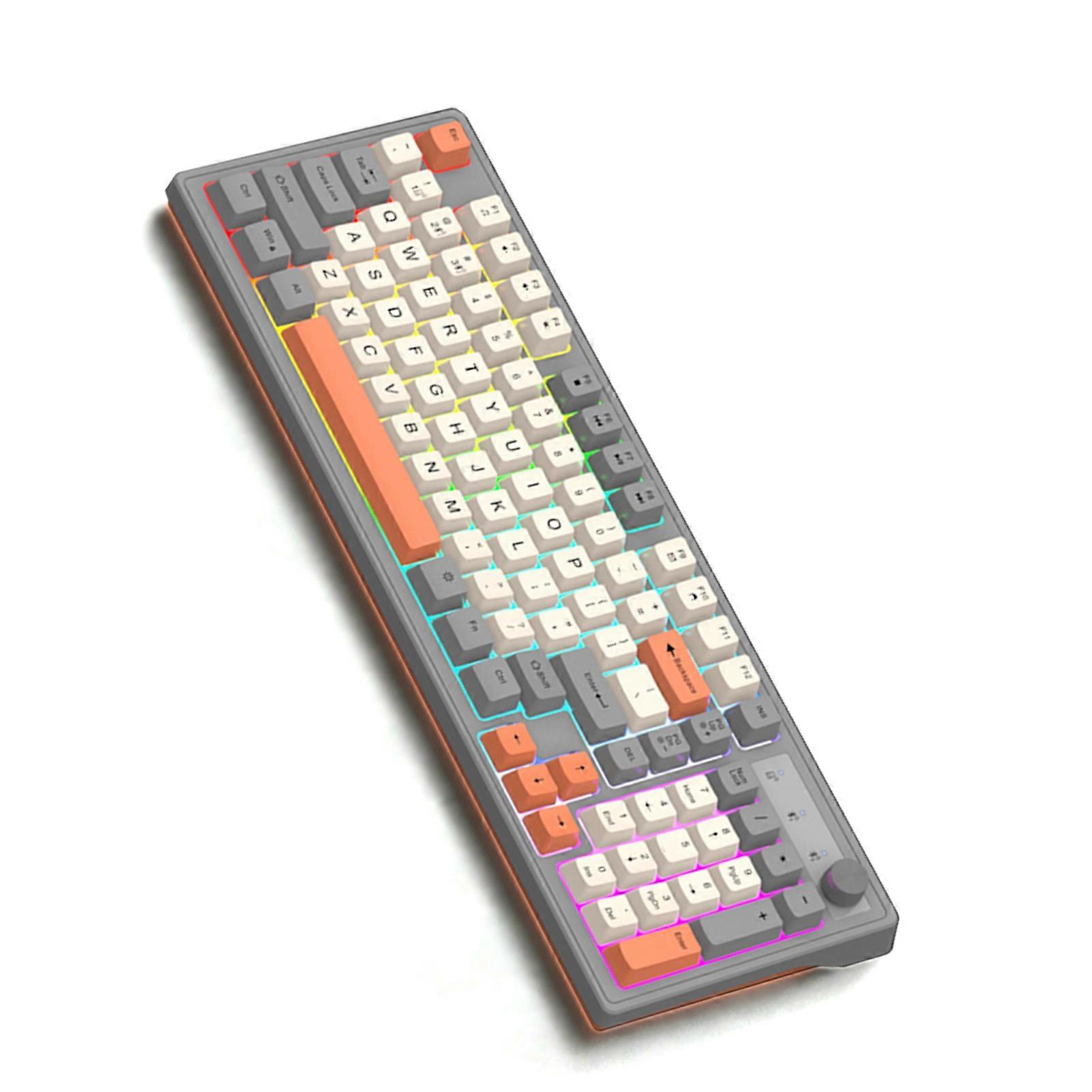 K98 2.4G Wireless Mechanical Keyboard 98 Keys Backlit Rechargeable with Volume Control