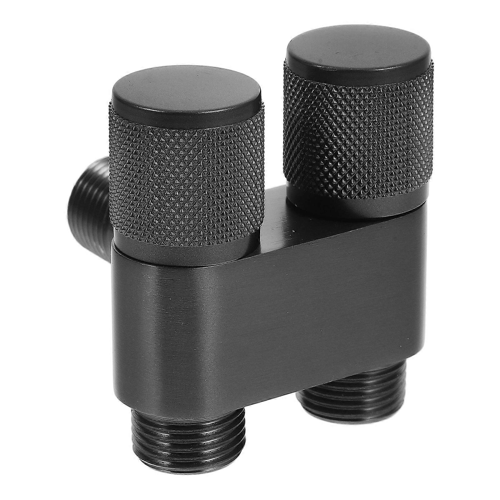 2Pcs Dual Control Faucet Valve Stainless Steel Metal 1-in-2-Out for Bathroom Sink