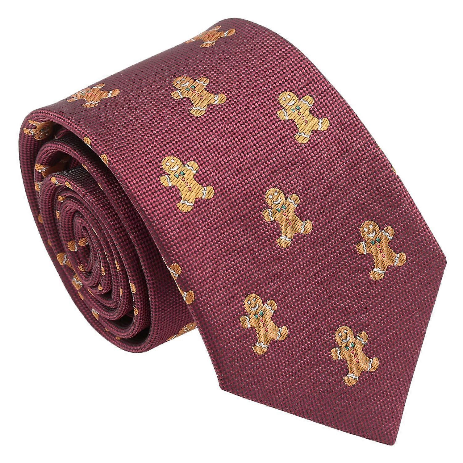 Burgundy Gingerbread Regular Tie for Boys
