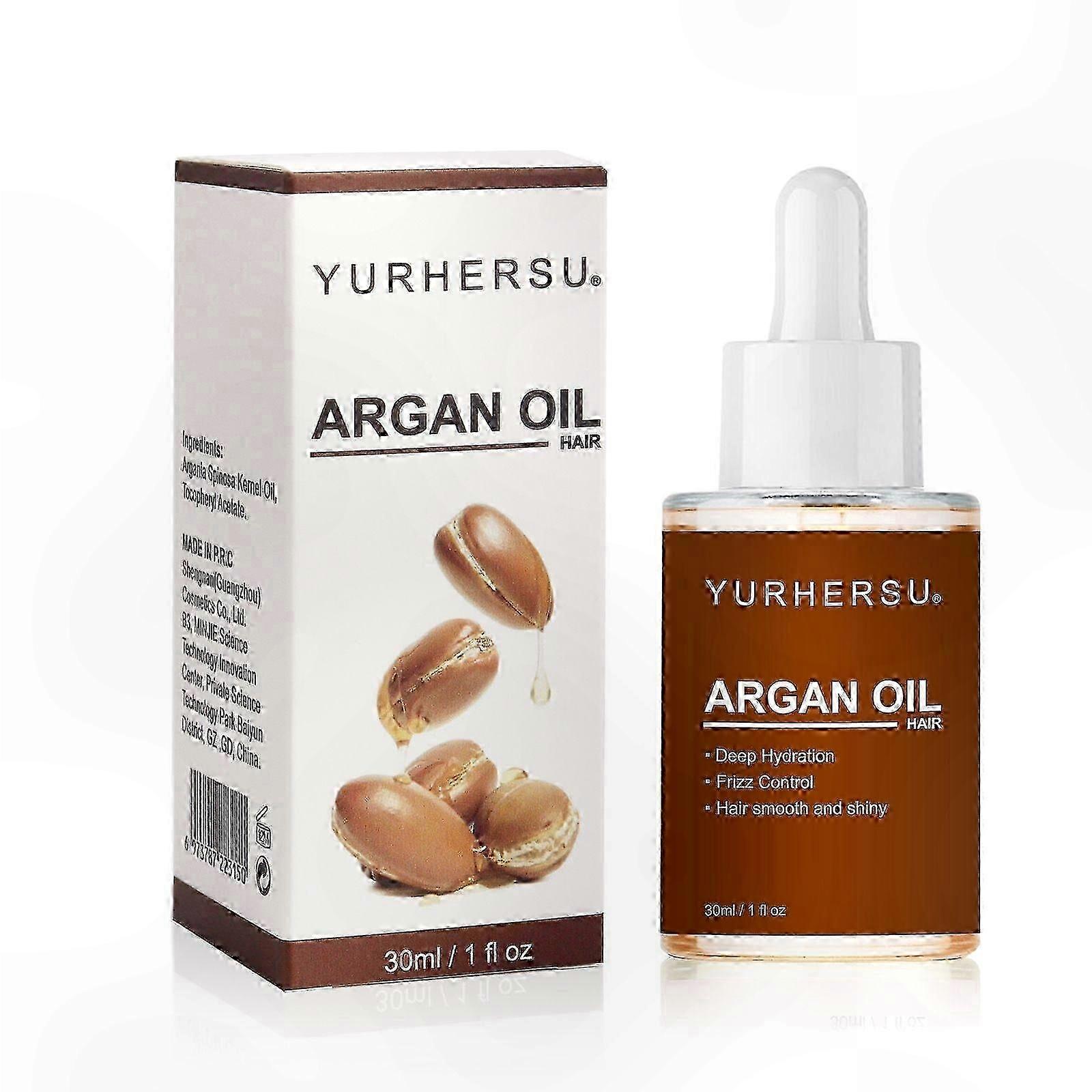 Hydrating Hair Oil with Argan Extract - Tames Frizz, Enhances Shine, Smooths Texture, Universal Compatibility, 30ml