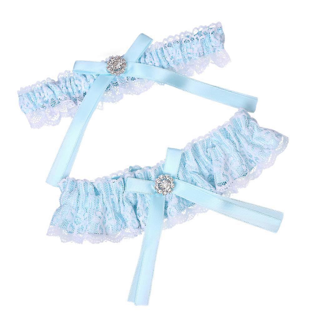 Elegant Design Circular Band Bridal Garter Suitable For Wedding Day Ornaments 1 Pair