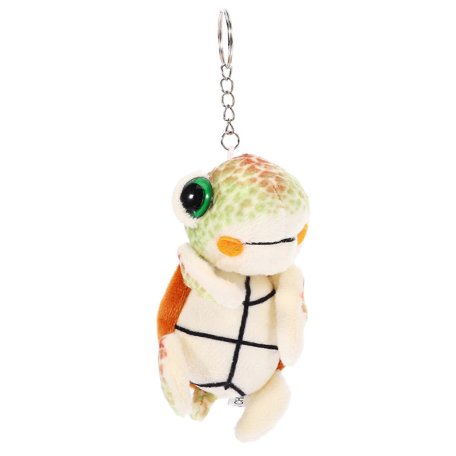 Brown Turtle Keychain Plush Pendant for Holding Key Use Adorable
