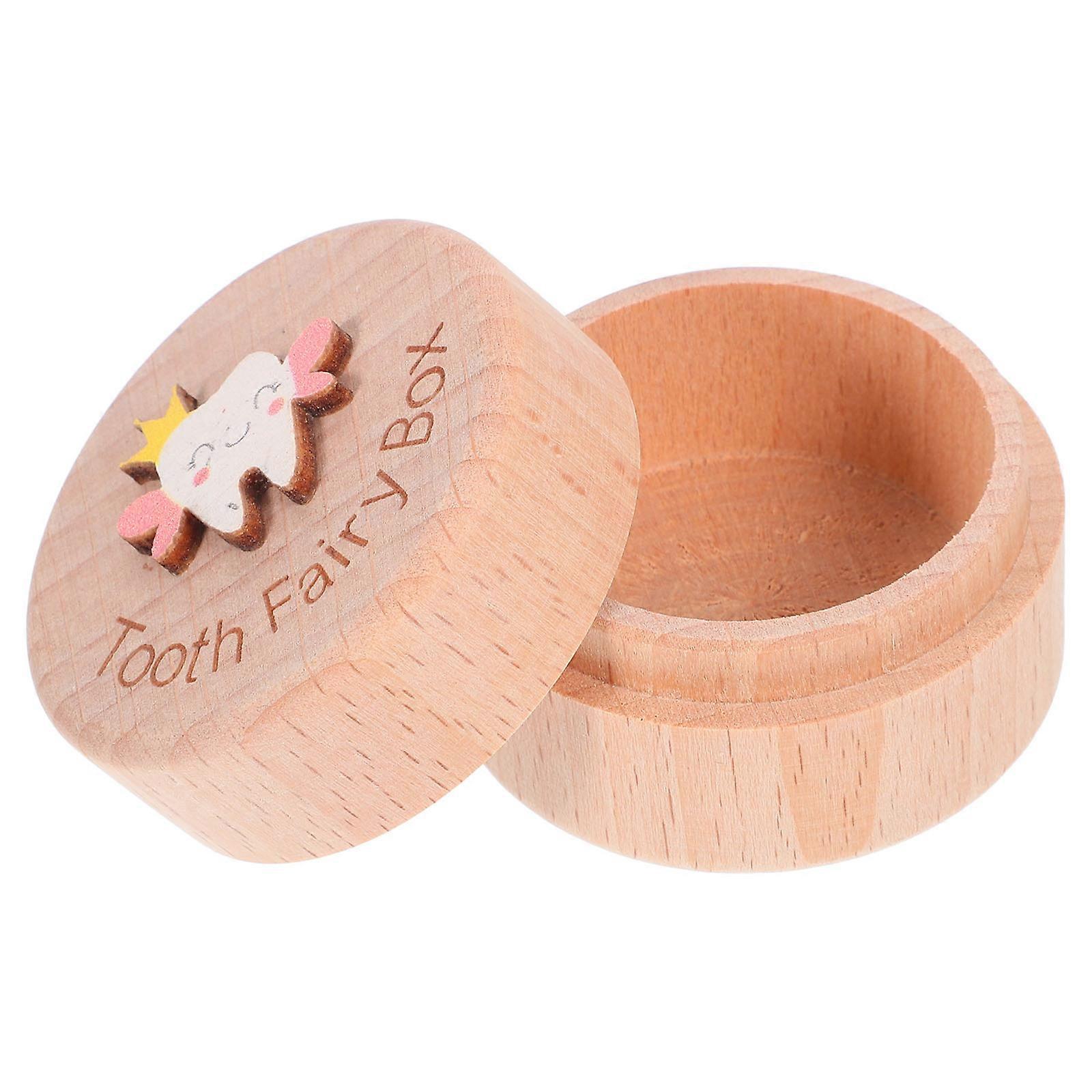 Baby Tooth Box Wooden Storage Box for Keepsake Multi Color