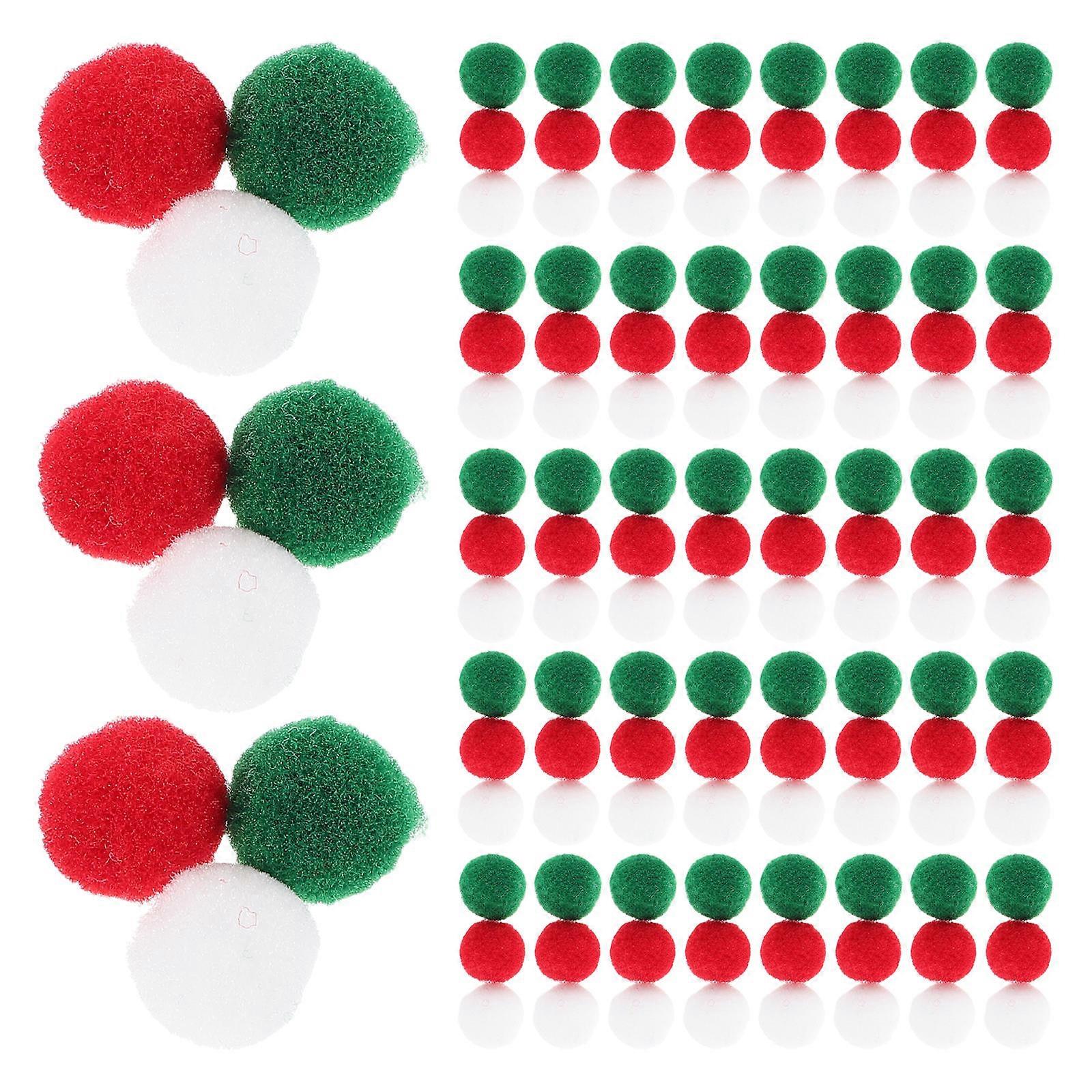 Fluffy Colorful Pom Poms for Crafts Soft Plush Balls 3Pcs 1 Bag