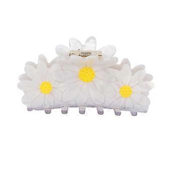 Haarkrallenklammern elegante Blumenform modische Haarspange Styling Tool Zubehör für FrauenGroßes weißes Gänseblümchen