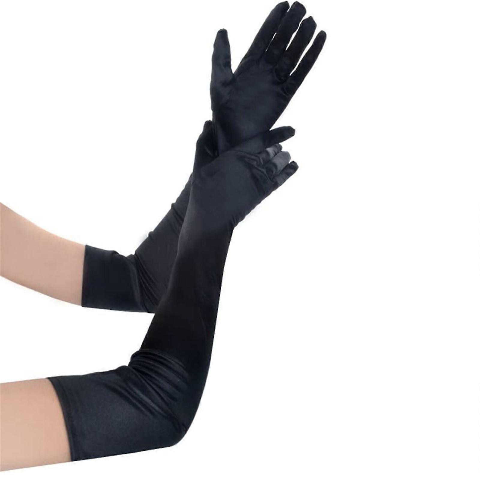 Satin Long Gloves For Women Formal Satin Gloves Wedding Gloves Banquet Gloves Performance Gloves Prom Glove Dance Gloves Yellow