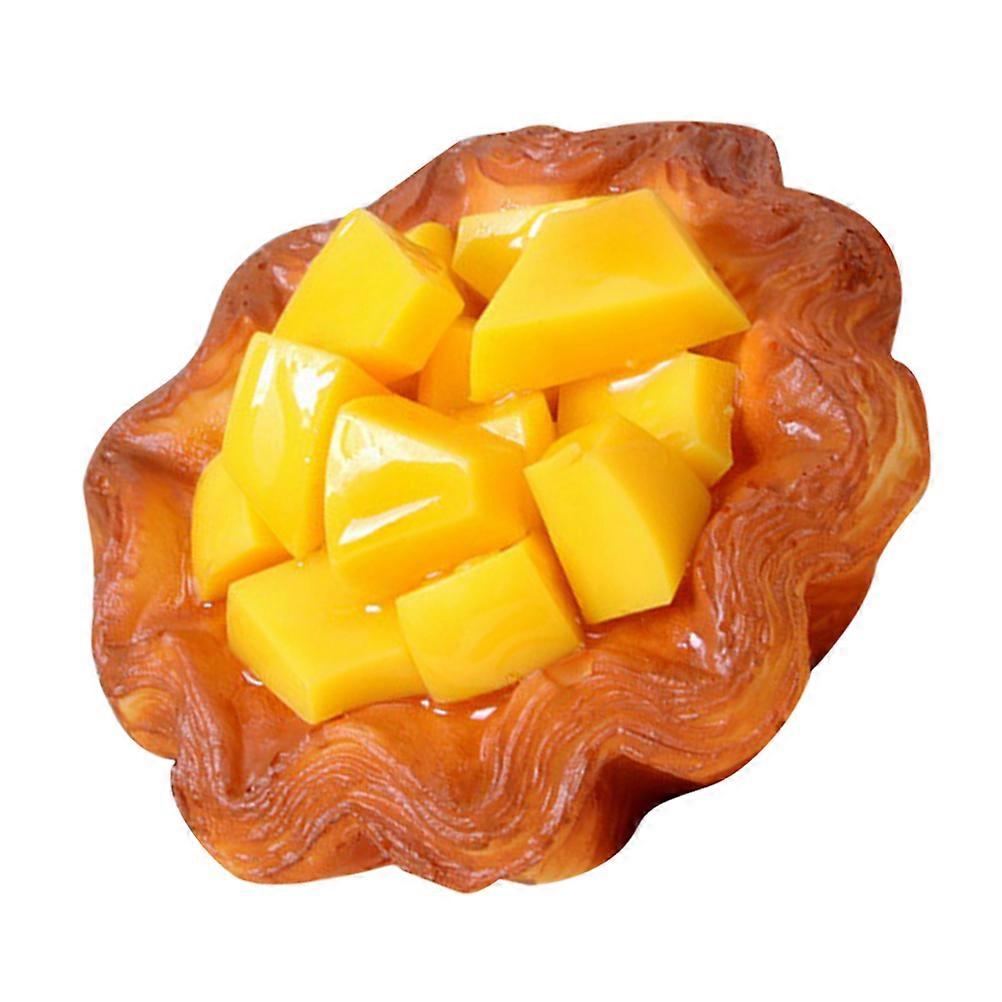Artificial Egg Tart Food Model Decorative Item For Event Planners Bakery Shop Display 1Pack