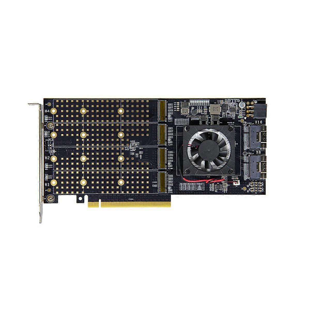 PCIe 3.0 to M.2 NVME Expansion Card 2-Port Slimsas PLX8749 Motherboard Free Split 4 Disk M.2 NVME Expansion Card