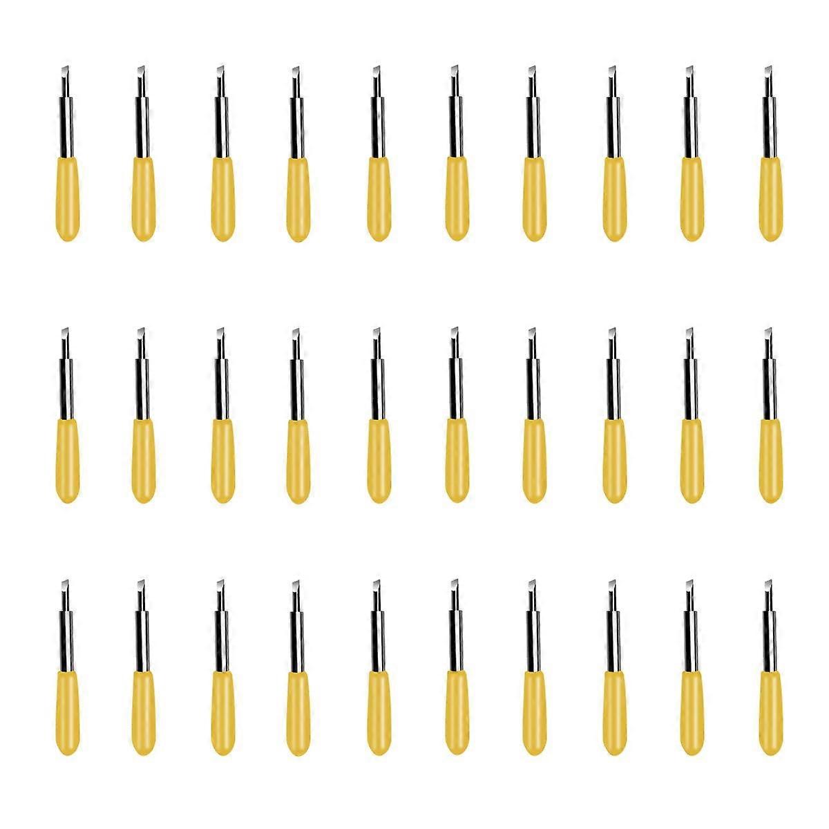 30pcs Replacement Blades for Explore Air 2 Vinyl Cutter - 30° Cutting Plotter Blades Compatible with Maker Expression (Yellow)