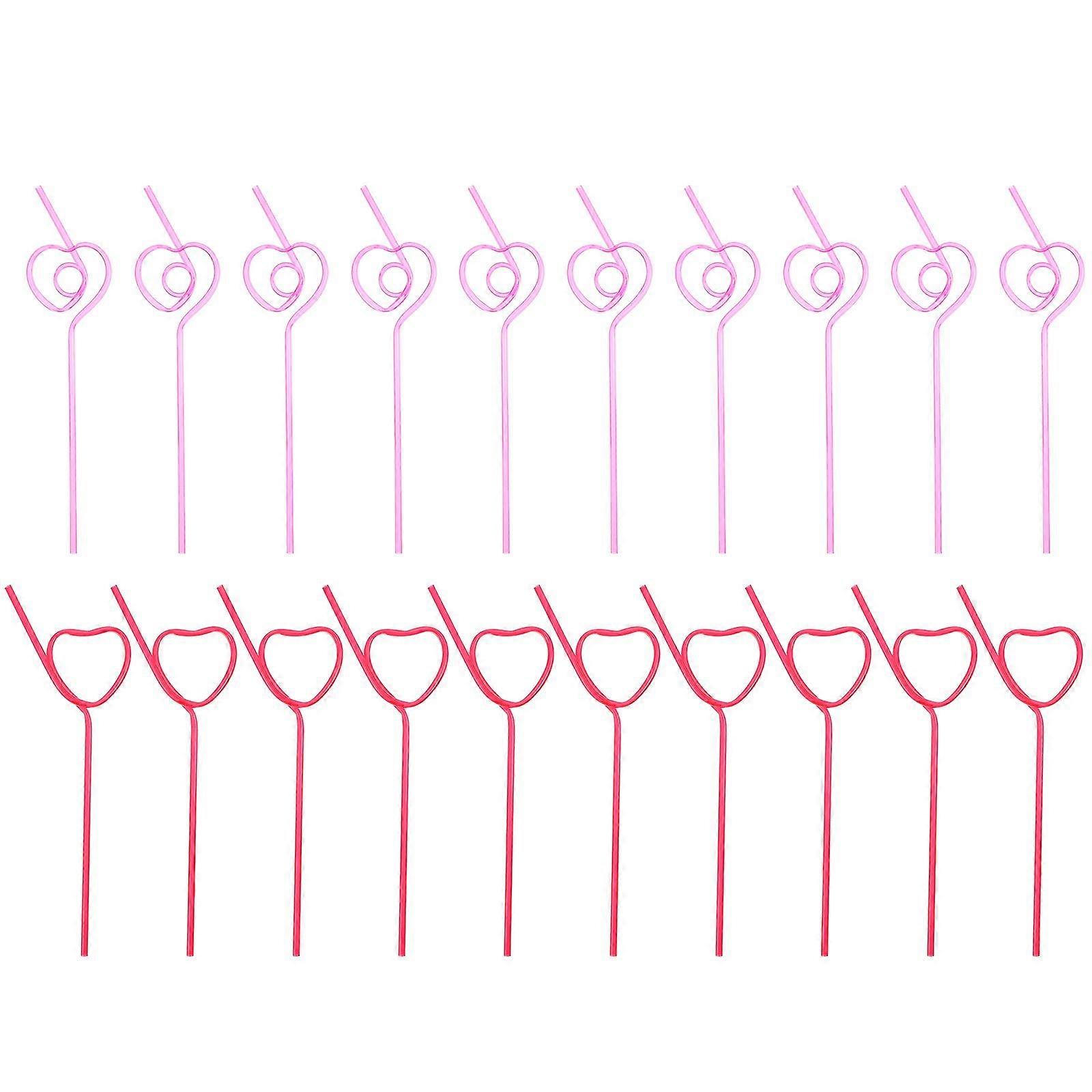 40pcs Reusable Shaping Straws Drinking Straws Twisted Straws Plastic Straws