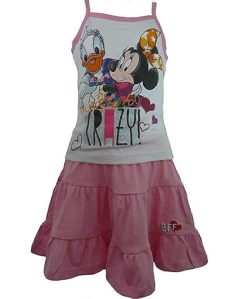 Girls Disney Minnie Mouse &amp; Daisy Sleeveless T-shirt and Skirt Set