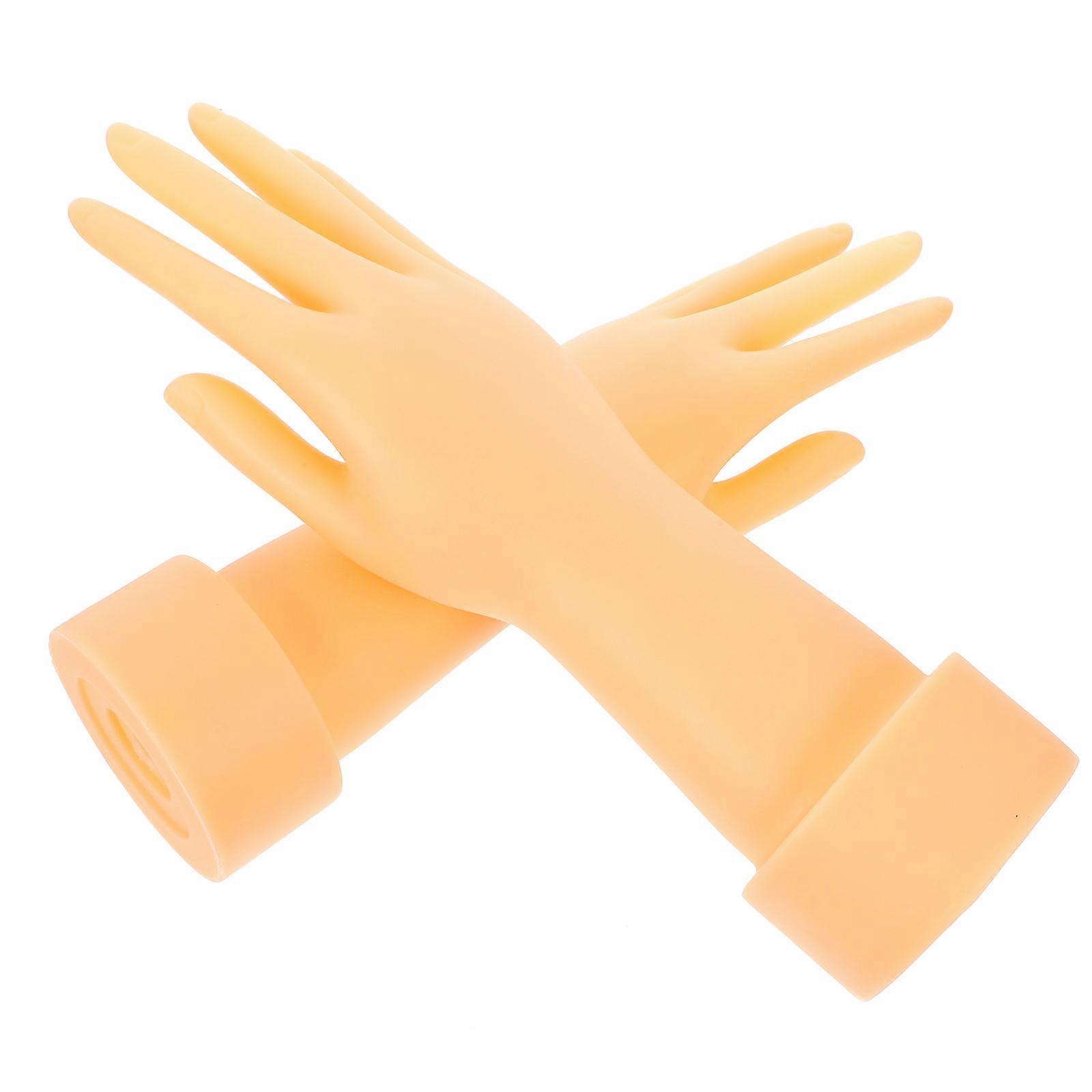 Hand Model Jewelry Display Stand with 1Pair Plastic Display Holder